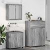 vidaXL Juego de muebles de ba&ntilde;o 3 pcs Gris Sonoma Madera contrachapada