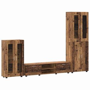 vidaXL Conjunto de mueble de TV Madera vieja Madera de ingenier&iacute;a