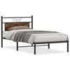 vidaXL Estructura de cama sin colch&oacute;n madera roble ahumado 100x190 cm