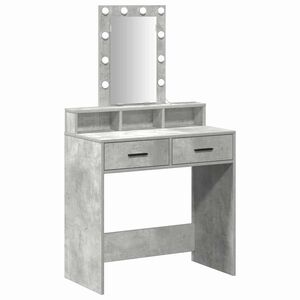 vidaXL Mesa Tocador Gris 79 x 41 x 140 cm Madera de ingenier&iacute;a