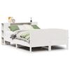 vidaXL Cama con estantería sin colchón madera maciza blanca 140x190 cm