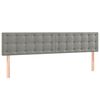 vidaXL Cama box spring con colch&oacute;n terciopelo gris claro 200x200 cm