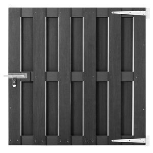 vidaXL Puerta de jard&iacute;n de WPC gris 100x100 cm
