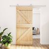 vidaXL Puerta corredera con herrajes madera maciza de pino 90x210 cm