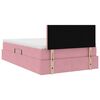 vidaXL Cama con almacenamiento Rosa 120 x 200 cm Terciopelo