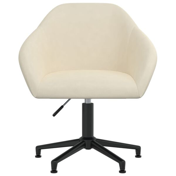 vidaXL Sillas de comedor giratorias 4 unidades terciopelo crema