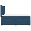vidaXL Cama box spring con colch&oacute;n tela azul 160x200 cm