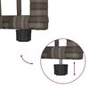 vidaXL Juego de muebles de exterior 5 pcs Negro y Gris oscuro