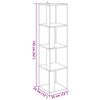 vidaXL Mueble de esquina madera de ingenier&iacute;a envejecida 33x33x132 cm