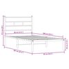 vidaXL Estructura de cama sin colchón metal roble Sonoma 80x200 cm