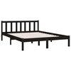 vidaXL Estructura de cama sin colchón madera maciza negro 140x200 cm