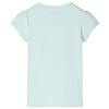 Camiseta infantil de manga casquillo menta claro 140