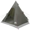 vidaXL 3 personas Verde militar Poli&eacute;ster 185T con recubrimiento PU