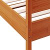 vidaXL Estructura de cama sin colchón madera maciza marrón 75x190 cm