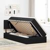 vidaXL Cama con almacenamiento y LED Negro 90 x 200 cm Terciopelo