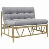 vidaXL Asientos de exterior Gris claro 110 x 74,5 x 71 cm Acero