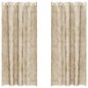 vidaXL Cortinas de Terciopelo 2 uds. Crema 245 x 140 cm Terciopelo