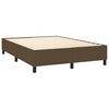 vidaXL Cama box spring con colch&oacute;n tela marr&oacute;n oscuro 140x190 cm