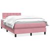 vidaXL Cama box spring con colch&oacute;n terciopelo rosa 120x210 cm