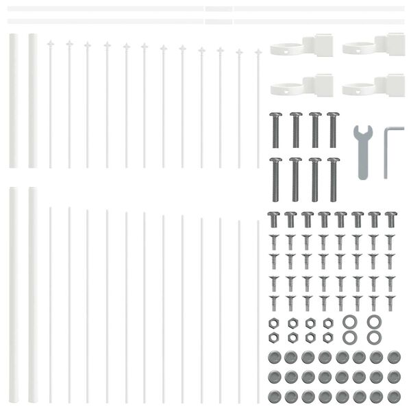 vidaXL Cerca de jardín Blanco 170 x 150 cm