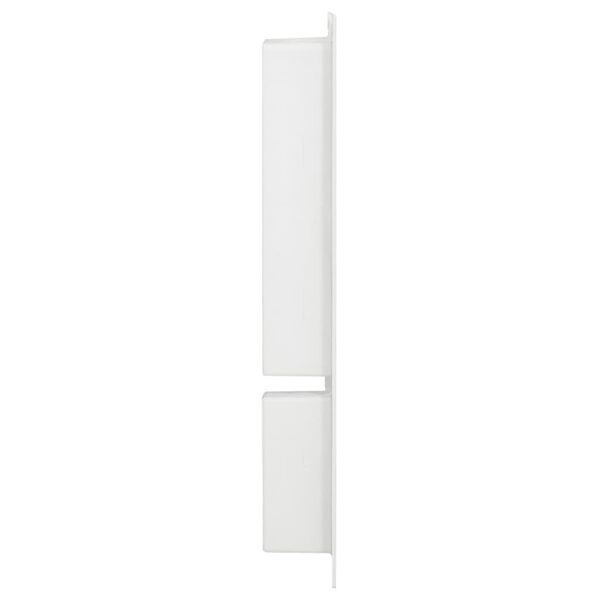 vidaXL Hornacina de ducha 2 compartimentos blanco brillo 41x51x10 cm