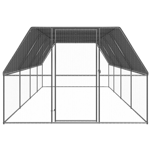 vidaXL Jaula gallinero de acero galvanizado 3x8x2 m