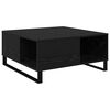 vidaXL Mesa de Caf&eacute; Roble Negro 80 x 80 x 36,5 cm Madera de ingenier&iacute;a