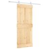 vidaXL Puerta Corredera Natural y Blanco 85 x 210 cm