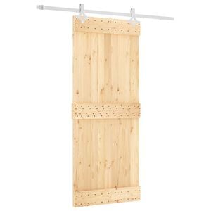 vidaXL Puerta Corredera Natural y Blanco 85 x 210 cm
