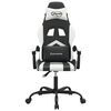 vidaXL Silla gaming cuero sint&eacute;tico negro y blanco