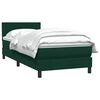 vidaXL Cama box spring con colch&oacute;n terciopelo verde oscuro 100x210 cm