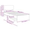 vidaXL Estructura de cama con cabecera Roble marr&oacute;n 100 x 200 cm