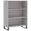 vidaXL Aparador alto madera contrachapada gris sonoma 69,5x34x180 cm