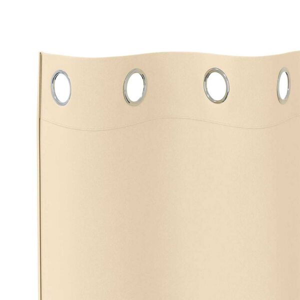 vidaXL Cortinas Opacas con Anillas 2 pcs Crema 260 x 140 cm Poli&eacute;ster