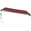 vidaXL Toldo retr&aacute;ctil autom&aacute;tico con LEDs color burdeos 400x350 cm