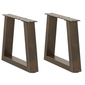 vidaXL Patas para mesa de centro en forma de V (2 unidades, acero natural, 30 x 30-31,3 cm)