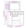 vidaXL Mesa de tocador con cajón 2 pcs Marrón 40 x 41 x 75 cm