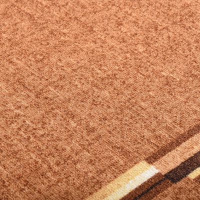 vidaXL Alfombra de pasillo antideslizante marrón 67x350 cm