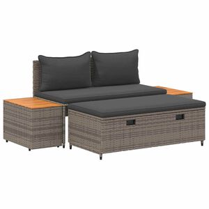 vidaXL Conjunto de sof&aacute;s de exterior 4 -Seater 4 pcs 55 x 30 x 39 cm