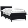 vidaXL Cama box spring con colch&oacute;n terciopelo negro 100x220 cm