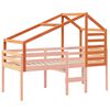 vidaXL Techo de cama infantil madera maciza pino marr&oacute;n 188x82x113 cm