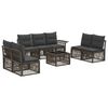 vidaXL Conjunto de sof&aacute;s de jard&iacute;n 8 uds. Gris rat&aacute;n sint&eacute;tico