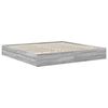 vidaXL Cama con almacenamiento con cabecera Gris Sonoma 200 x 200 cm