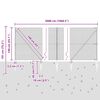 vidaXL Poste de Valla Gris 50 x 1,4 m (malla de 12 x 12 mm)