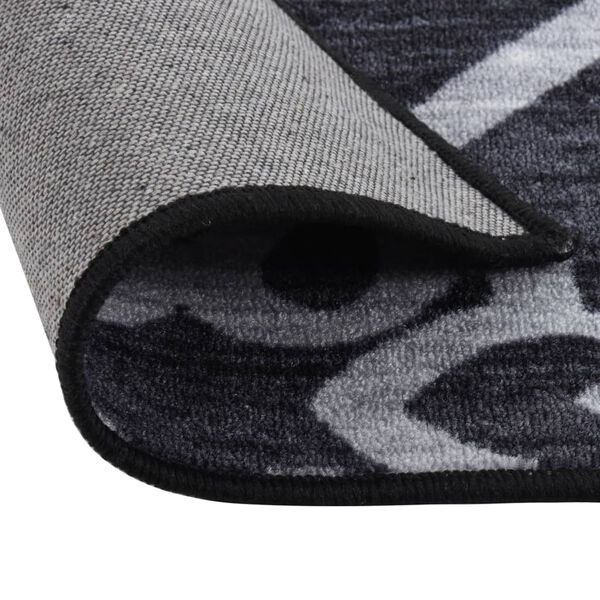 vidaXL Alfombra de pasillo negro 80x100 cm