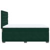 vidaXL Cama box spring con colch&oacute;n terciopelo verde oscuro 140x200 cm