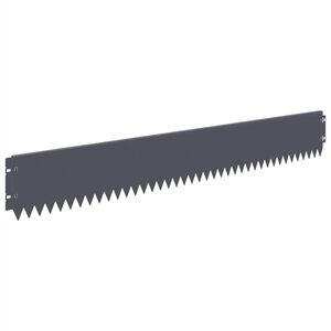 vidaXL Borde de C&eacute;sped 30 uds. 103 x 15 cm Acero Gris antracita