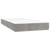 vidaXL Cama box spring con colch&oacute;n terciopelo gris claro 120x190 cm