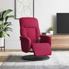 vidaXL Sill&oacute;n reclinable masaje con reposapi&eacute;s terciopelo rojo tinto