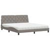 vidaXL Cama con colch&oacute;n de tela gris taupe 180x200 cm